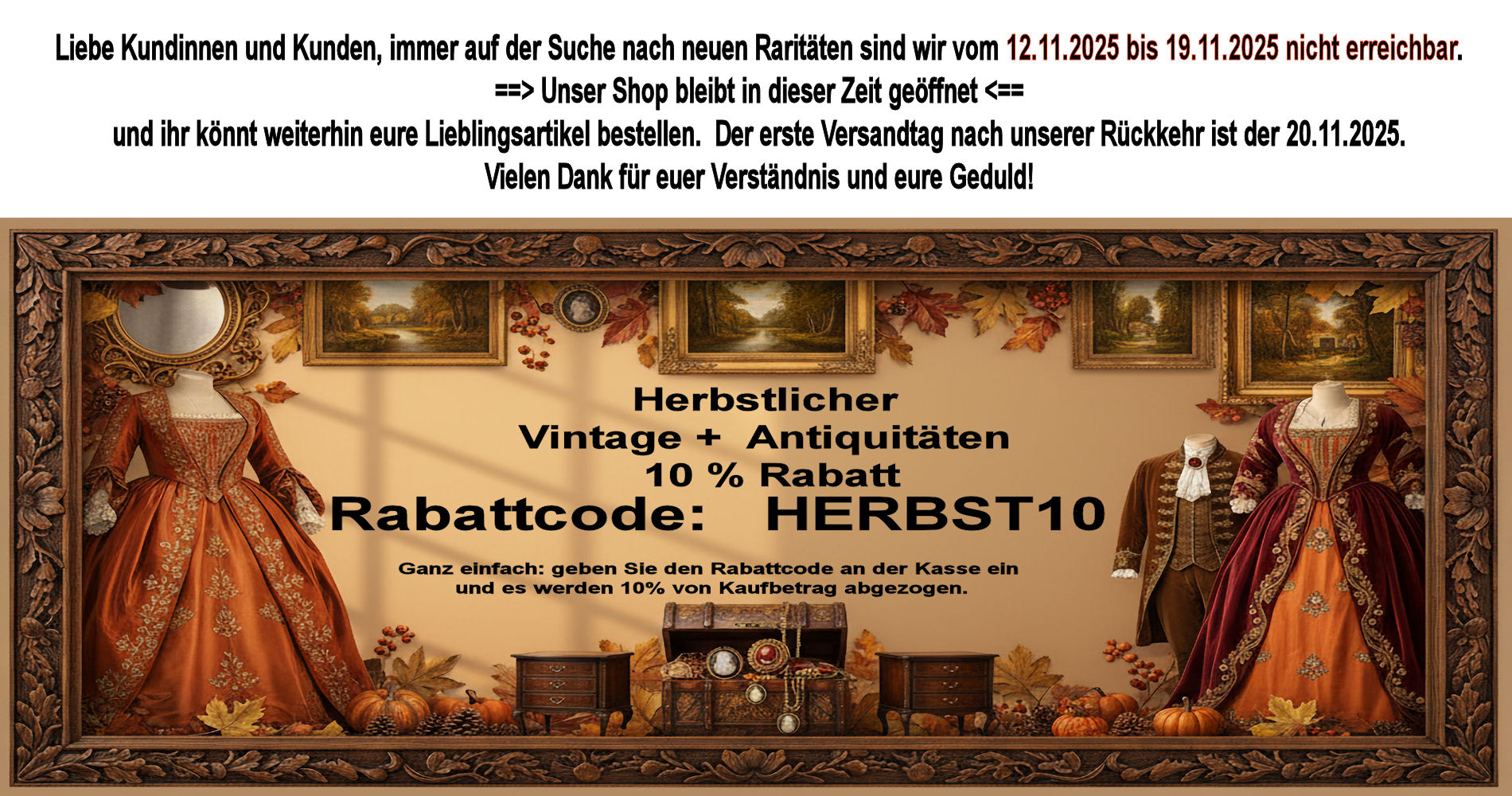 Urlaub und Herbstrabatt 2025