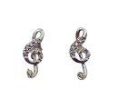 Notenschlüssel Ohrringe 925 Silber – Funkelnde Ohrstecker für Musikliebhaber