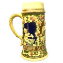 Antiker HB Hofbräuhaus Bierkrug um 1900 – „Ein guter Schuss“ Keramik-Humpen 0,5L