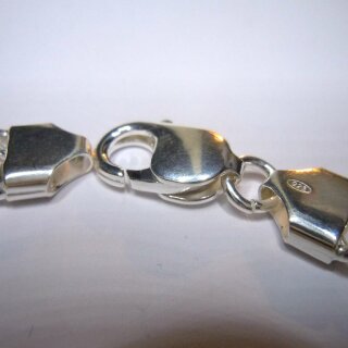 Attraktives 925 Silber Flachpanzer Armband