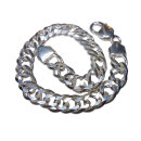 Massives 925 Silber Panzerarmband 9mm | Unisex Silberarmband 21,5cm