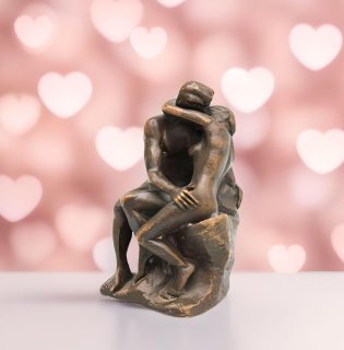 Bronzefigur „Der Kuss“ von Auguste Rodin – Reproduktion des berühmten Aktes von 1886