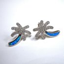 Samira -  Opal Silber Ohrringe caribian palm