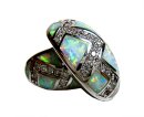 Samira - Sterling 925 Silber Ohrringe Opal mit Zirkonia...