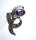 Noblesse - Amethyst Jugendstil Schleifen Ohrringe mit Markasiten