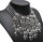 Gothic Biker Statement-Choker mit Kristall-Totenköpfen