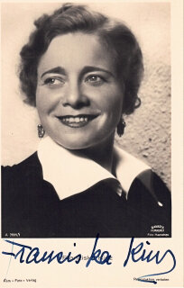 Original Autogramm Franziska Kinz von 1952 Bavaria Filmkunst