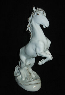 ENS Porzellan Figurine steigendes Pferd , Wallach, Hengst ab 1919