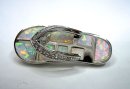 Samira - karibisches Silber Opal Sandalen Anhänger White Sand
