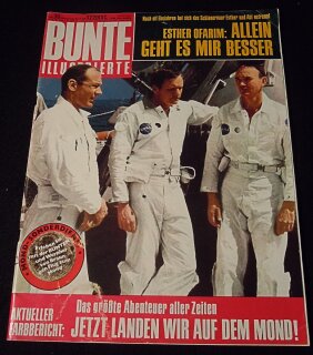 Bunte Zeitschrift Zeitung Illustrierte 23. Juli 1969 - Mondlandung