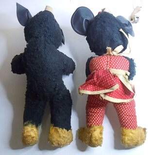 WALT DISNEY Vintage  Mickey & Minnie Maus Hänge Spielzeug für Wiege 40er