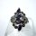 Noblesse Amethyst Jugendstil Navette Silber Ring mit Markasit