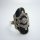 Eleganter Sterling Silber Onyx Art Deco Ring mit Markasiten