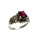 Victorian Revival Granat-Ring aus 925er Silber – Dark Romance RG56
