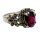 Victorian Revival Granat-Ring aus 925er Silber – Dark Romance RG56