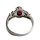 Victorian Revival Granat-Ring aus 925er Silber – Dark Romance RG56
