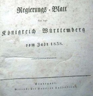 Wrttembergisches Regierungsblatt gebunden