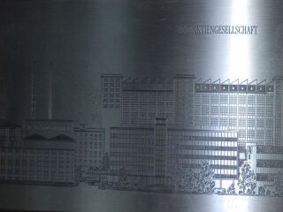 WMF Silber Wandbild Sammlerrarität - Produktionsstätte der WMF Geislingen