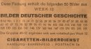 50 Sammelbilder Bilder deutscher Geschichte Gr.49