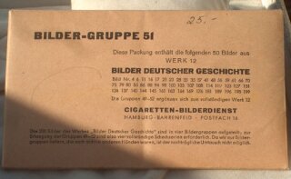 50 Sammelbilder Bilder deutscher Geschichte Gr.51