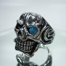 Hammer of Steel - Deadhead Skull Ring Blue  RG65