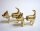 Traumhafte 3-D Katzen Ohrstecker Ohrringe Ohrschmuck  gold