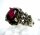 Noblesse - Jugendstil Silber Blüten Ring mit Granat + Markasiten RG58