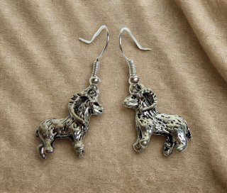 Bock Ohrringe Hänger aus Silber – Widder & Geißbock Motiv in 3D-Optik