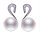 925 Silber Ohrringe Ohrstecker mit echten Perlen White Swan