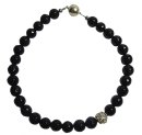 Faceted Darkness - einzigartige Achat Kette / Collier - L46