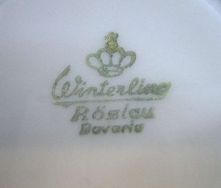 Mocca Tasse - Bltendekor - Winterling 40er Jahre