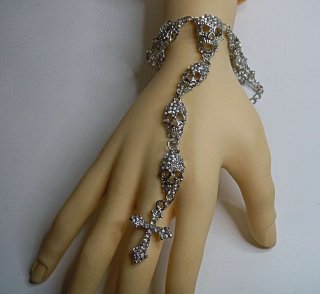 Gioachino Trentino Funkelndes Designer Totenkopf Armband - Slave