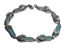 Samira - karibisches Silber Opal Sandalen Armband White Sand