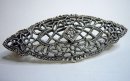 Prächtige Silber Jugendstil Diamant Brosche