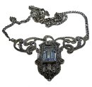 Prächtiges Jugendstil Collier mit Aquamarin und...