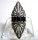 Noblesse Silber Jugendstil Navette Ring mit Markasit + Onyx