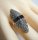 Noblesse Silber Jugendstil Navette Ring mit Markasit + Onyx