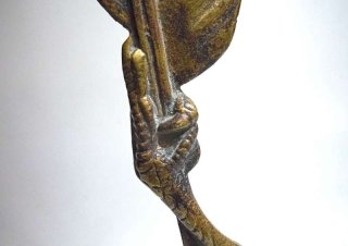 Adlerkralle Bronze Briefffner mit Petschaft um 1910/1920