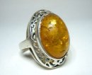 925 Silber ART DECO Ring mit Bernstein Handarbeit um 1925