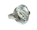 Zeitlos moderner Silber Designer Ring mit Bergkristall RG50