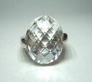 Zeitlos moderner Silber Designer Ring mit Bergkristall RG50