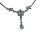 Jugendstil Silber Collier mit Aquamarin und Markasiten