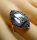 Noblesse Silber Jugendstil Navette Ring mit Aquamarin + Markasiten RG52