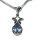 925 Silber Negligee Collier mit Aquamarin + Markasiten