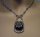 925 Sterling Onyx und Rubin Jugendstil Collier mit Markasiten