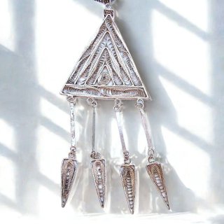 Vintage Silber Anhänger „4 Seelen Traum“ – Original 70er Jahre Designer Collier aus Filigran Silber