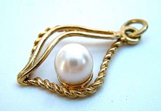 585 Gold Anhnger mit echter Perle