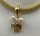 585 Gold Collier mit Perlen & Brillant Anhänger in Reben Form