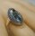 Noblesse Silber Jugendstil Ring mit ovalem Aquamarin + Markasiten  RG62