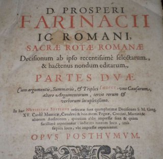 Ppstliche Rota Latein in Leder geb. a.d.Vatikan von 1649 restauriert